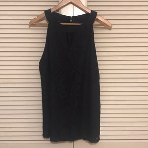 Navel lace tank top